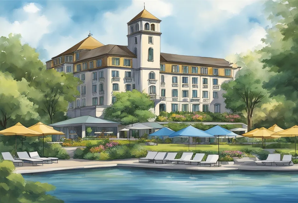 The Abbey Resort sits on the shores of Geneva-on-the-Lake, surrounded by lush greenery and overlooking the tranquil waters of Lake Geneva
