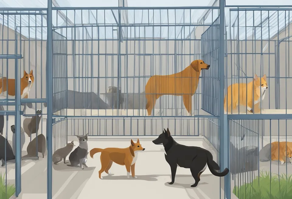 Animals at Geneva Ohio Shelter playfully interact in spacious, clean enclosures. Happy adoptees show off in loving homes