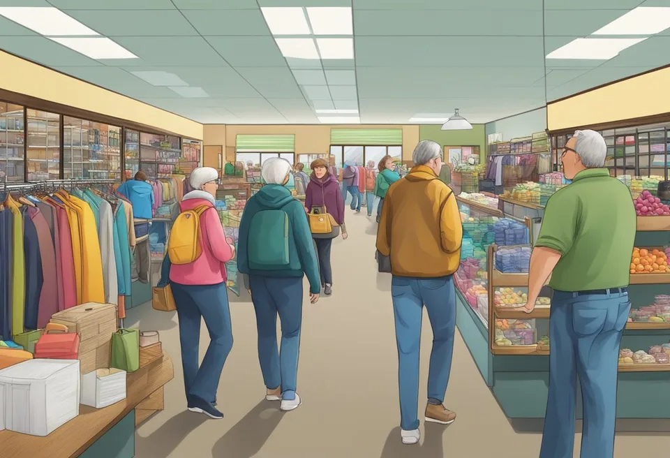 The Geneva Ohio thrift store bustles with local customers and vendors, creating a vibrant economic hub in the community